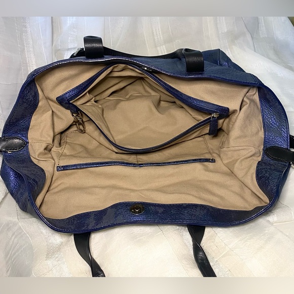 Cole Haan Blue Leather Tote - Picture 10 of 10